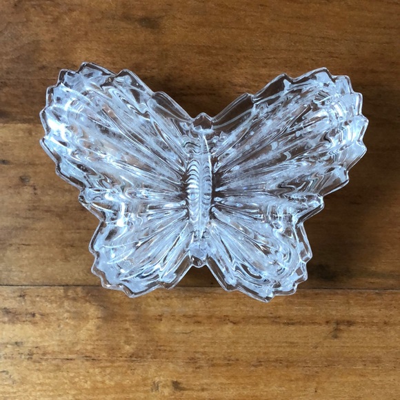 Vintage Butterfly Crystal Ring or Jewelry Box